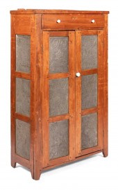 PIE SAFE WITH PIERCED TIN PANE