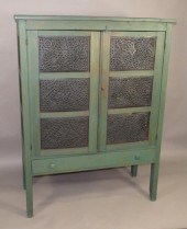 PIE SAFEca. 1870; twelve tin s