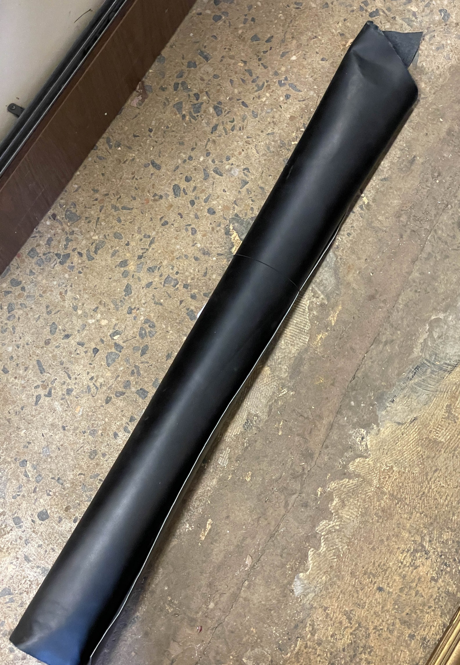 Piece of heavy black vinyl