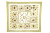 PIECED AND APPLIQUED QUILT.  A