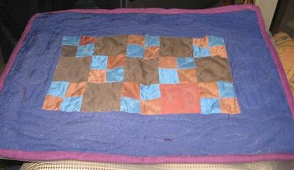 Pieced cotton Amish doll quilt   