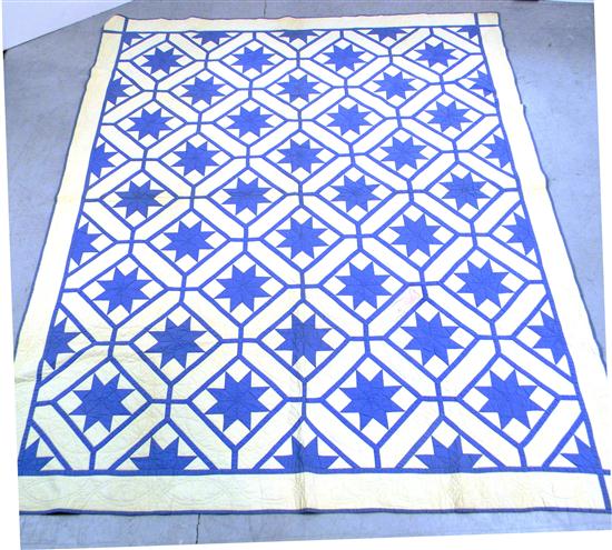 Pieced cotton patchwork quilt