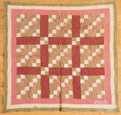 PIECED CRIB QUILT, LATE 19TH C