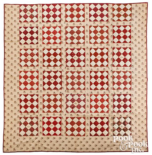 PIECED FRIENDSHIP QUILT, 19TH
