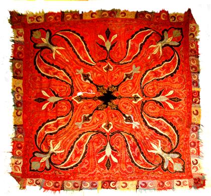 Pieced paisley shawl    19th