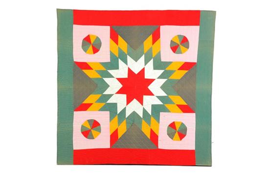 PIECED QUILT.  American  late