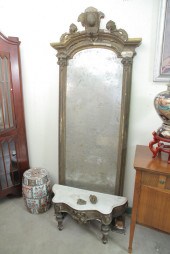 PIER MIRROR. Large gilt carved