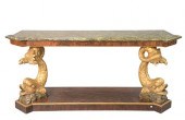 PIER TABLE, HAVING SHAPED FAUX