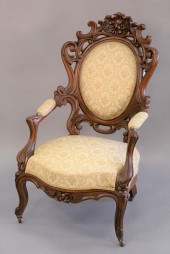 PIERCE CARVED WALNUT VICTORIAN