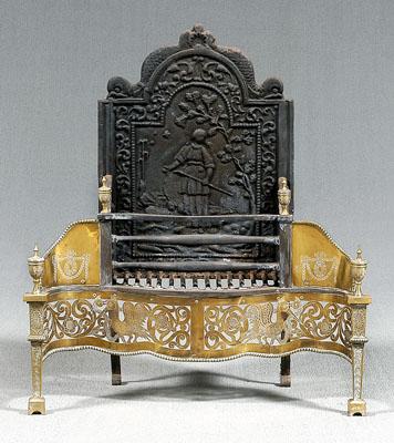 Pierced and engraved brass coal