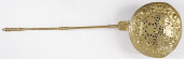 PIERCED BRASS BED WARMER, 17TH