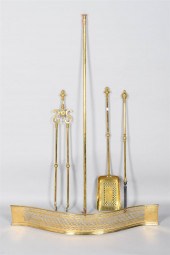 PIERCED BRASS FIRE FENDER AND