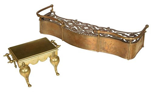 PIERCED BRASS FIRE FENDER, BRASS