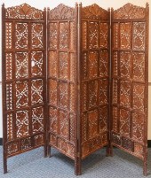 PIERCED TEAK FOUR FOLD FLOOR S