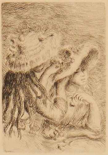 PIERRE-AUGUSTE RENOIR, ETCHING,