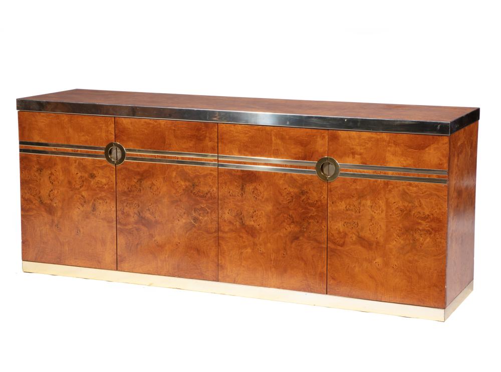 PIERRE CARDIN BRASS-MOUNTED BURL