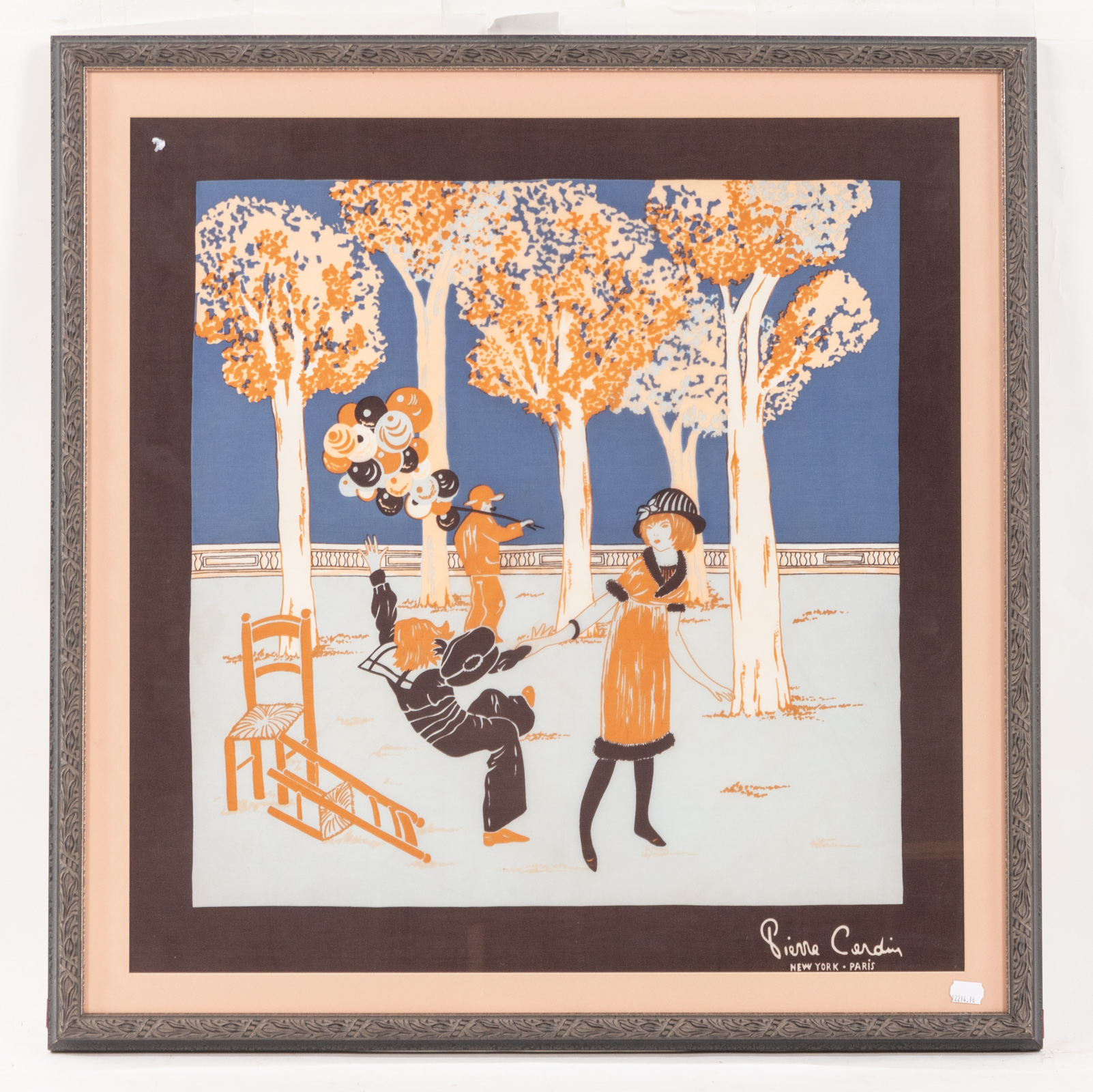 PIERRE CARDIN FRAMED SCARF Framed