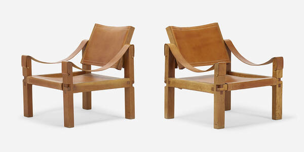 Pierre Chapo. Sahara lounge chairs,