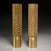 PIERRE FORSELL, PAIR GILT BRAS
