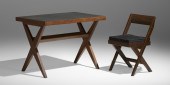 Pierre Jeanneret. Desk and cha