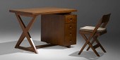Pierre Jeanneret. Desk and cha