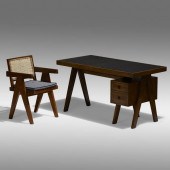 Pierre Jeanneret. Desk and cha