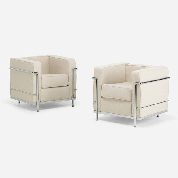 Pierre Jeanneret. LC2 chairs, pair.