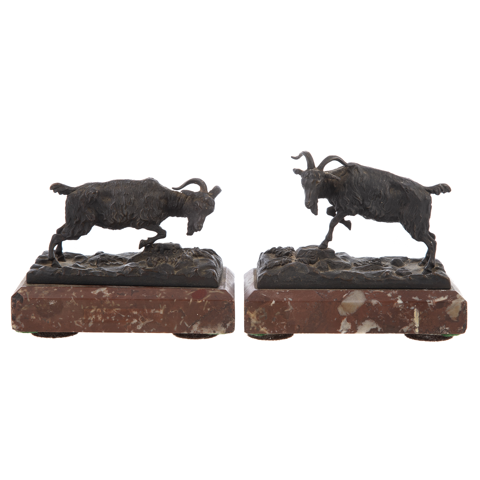 PIERRE JULES MENE, TWO GOAT BRONZES