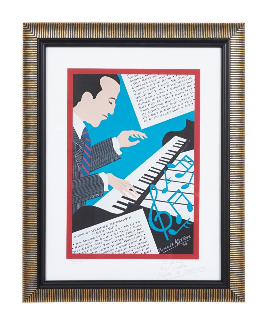 PIERRE MATISSE, SIGNED LITHO OF
