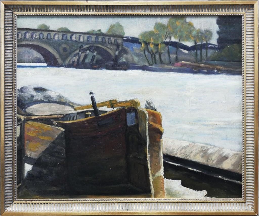 PIERRE VILLAIN, OIL ON BOARDOil