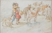 PIETER DE VRIES "A HERDSMAN AN