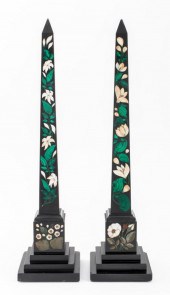 PIETRA DURA BLACK MARBLE OBELI