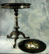 Pietra dura floral inlaid tabl