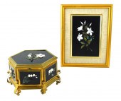 PIETRA DURA FRAMED PLAQUE AND
