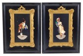 PIETRA DURA, PAIR OF FRAMED FI