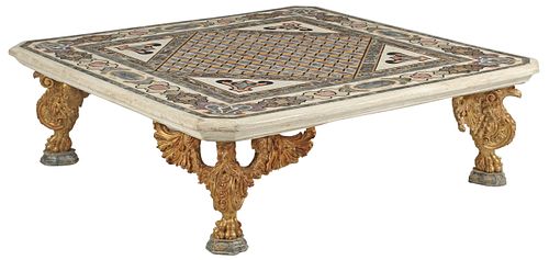 PIETRA DURA SPECIMEN MARBLE-TOP