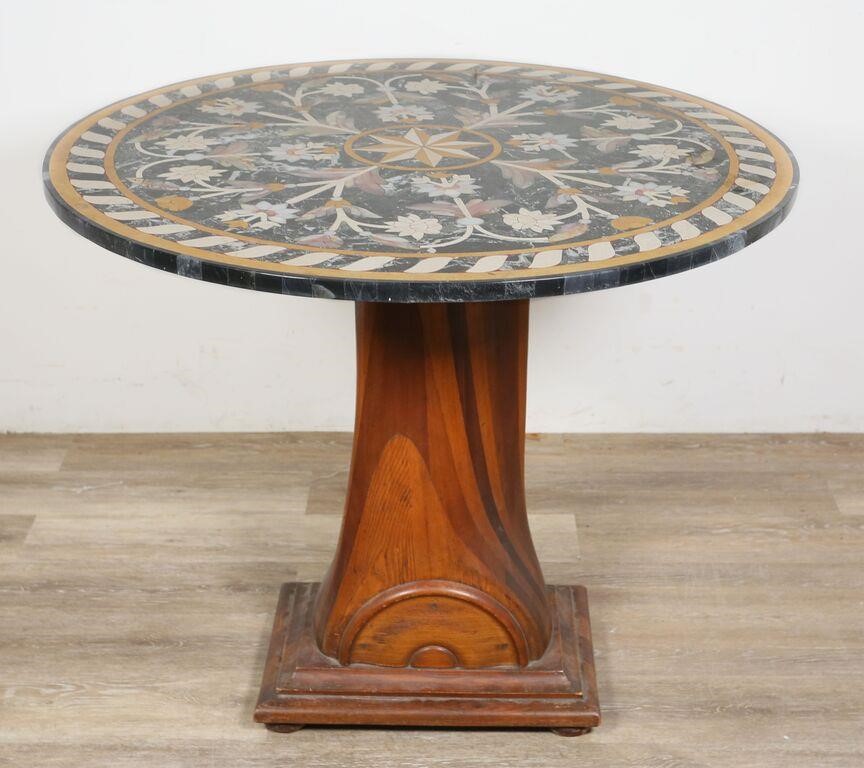 PIETRA DURA STYLE MARBLE TOP