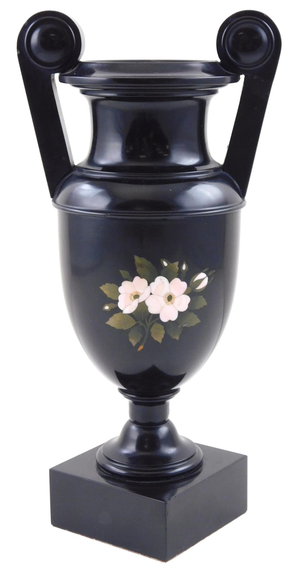PIETRA DURA URN, ITALIAN, LATE