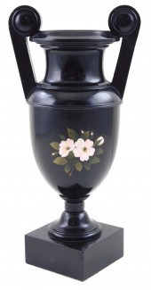 PIETRA DURA URN, ITALIAN, LATE
