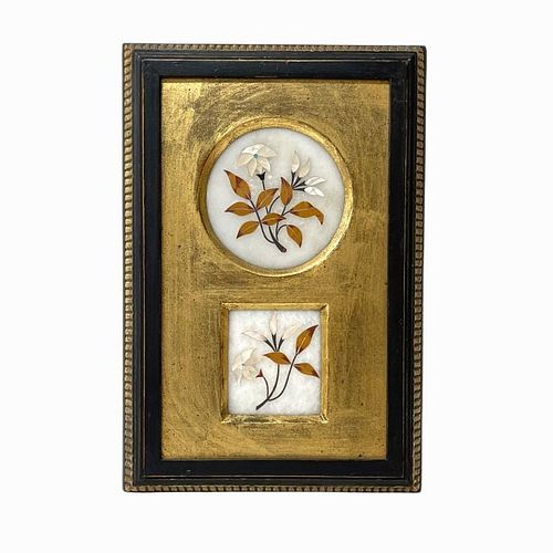 PIETRA DURA WITH FLORAL MOTIFPietra