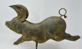 PIG WEATHERVANE PIG, IRON, ON