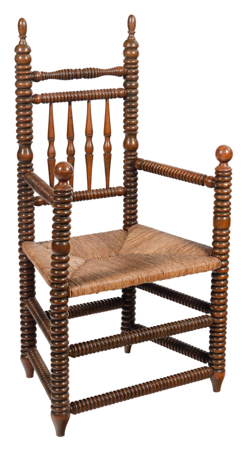 PILGRIM-STYLE ARMCHAIR 19TH CENTURY