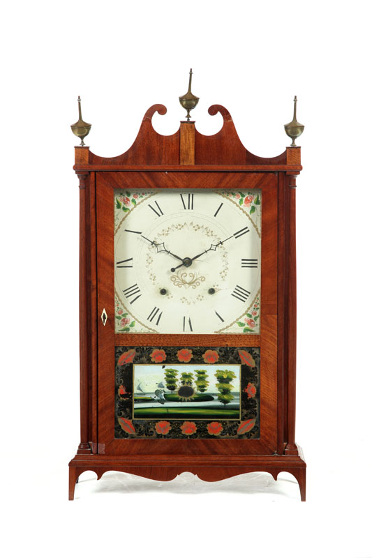 PILLAR AND SCROLL CLOCK.  Paper