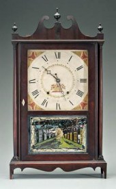 Pillar and scroll shelf clock,