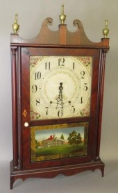 PILLAR & SCROLL CLOCKca. 1825;