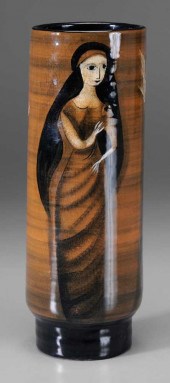Pillin Art Pottery Vase two fe