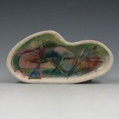 Pillin tray with abstract deco