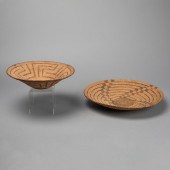 PIMA, PAIR OF BASKETRY TRAYS: