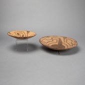 PIMA, PAIR OF GEOMETRIC BASKET