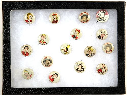 PIN BACK BUTTONSA groups of sixteen
